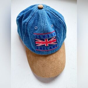 Denim and suede London Hat
